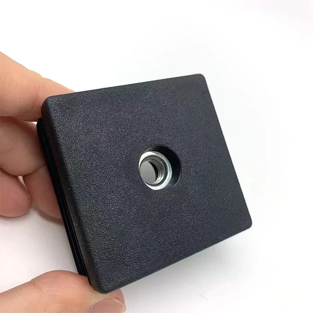 1/5/10/20 Pz M6 M8 M10 Tappi per tubi quadrati in plastica con foro dado Blanking End Inserti Tappi Copertura per tubi Mobili Gamba Piedi Tappo per tubo