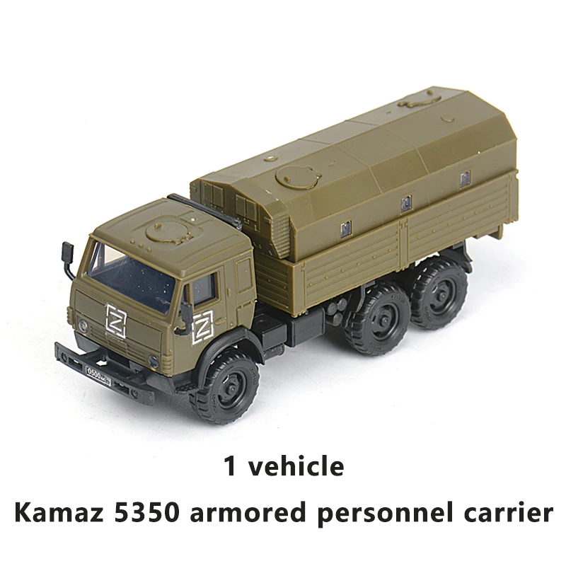 Militar caminhão montagem quebra-cabeça modelo para meninos, simulado artilharia brinquedo, foguete russo, KAMAZ-5350, 1:72