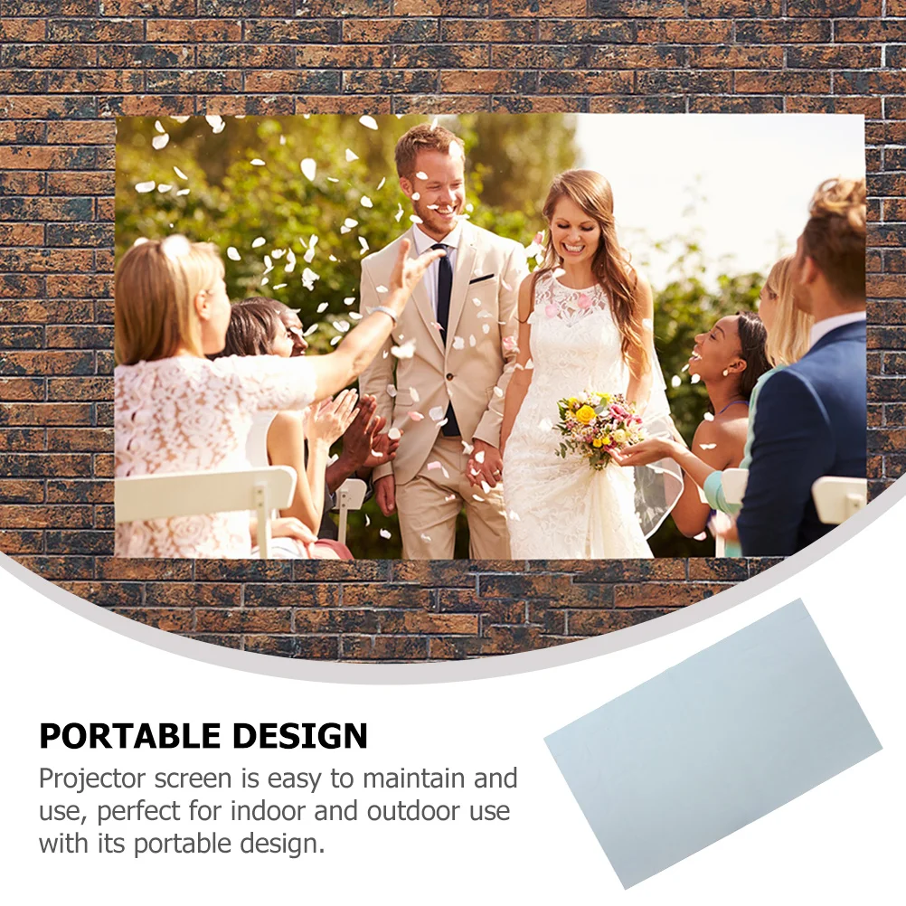 

100 120 Inch Anti Glare Projection Screen 4K HD Portable Foldable Projector Screen for Outdoor Use