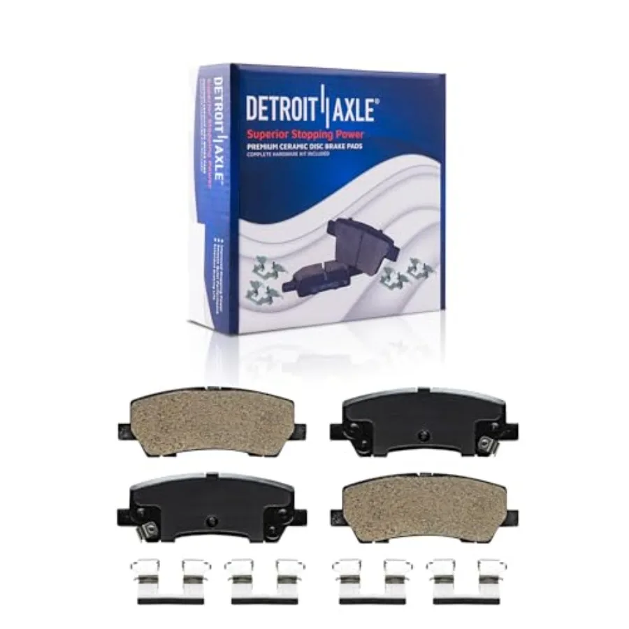 ديترويت أكسل 8 قطعة طقم فرامل لفورد 2015-2020 موستانج 12.60 أمامي وصلب خلفي حفر ومشقوق مكبح قرصي الدوارات السيراميك