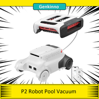 Genkinno P2 Master Kit Robot Pool Vacuum, 2500GPH Suction Power, 9000 mA 120 Mins Runtime, with Big Basket Capacity, App Control