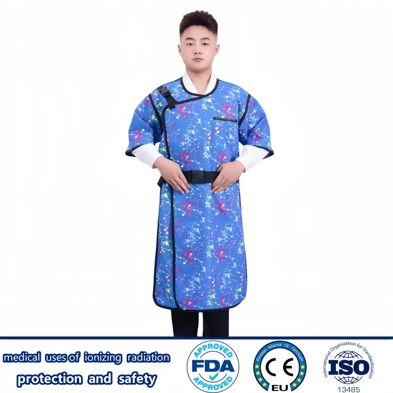 Professional x-ray gamma ray ionizing radiation protection - super soft short sleeve lead apron with 0.5mmpb shielding