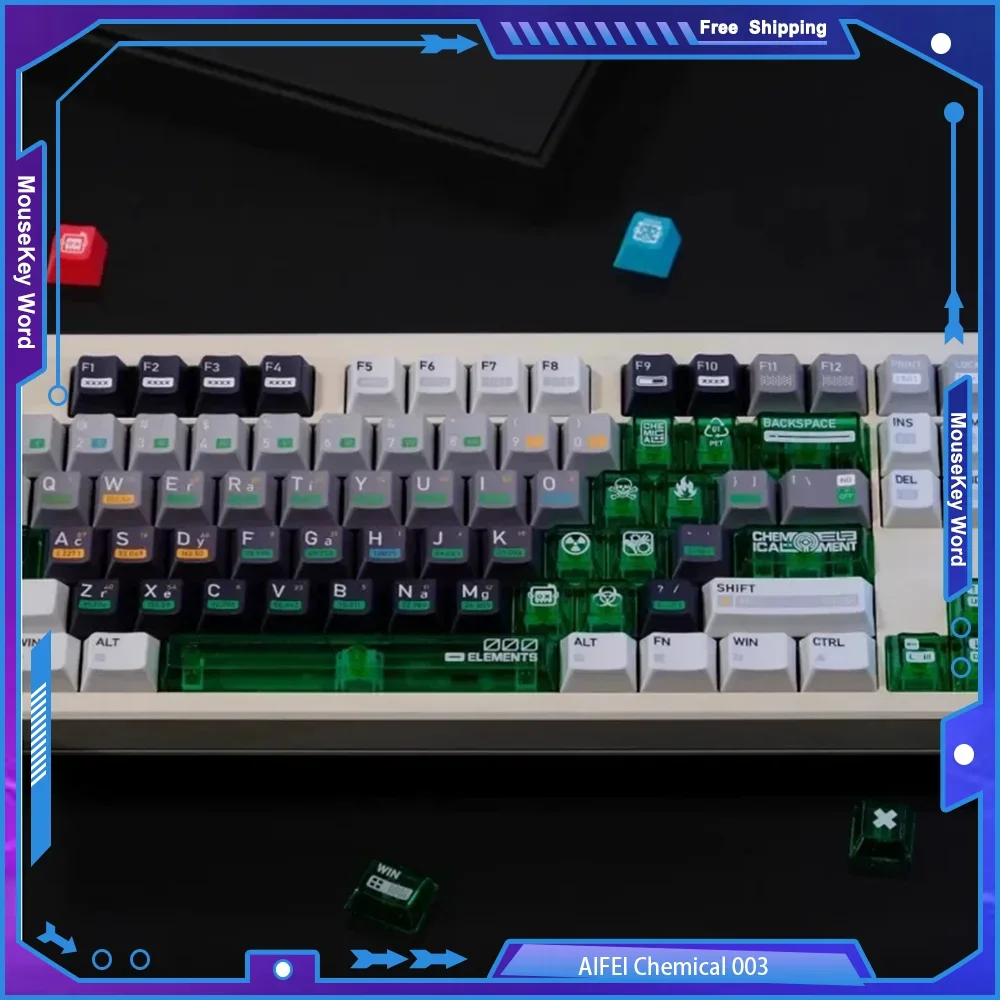 aifei-chemical-003-172-keys-key-cap-original-profile-pc-thermal-sublimation-green-transparent-for-customized-keyboard-parts-pbt