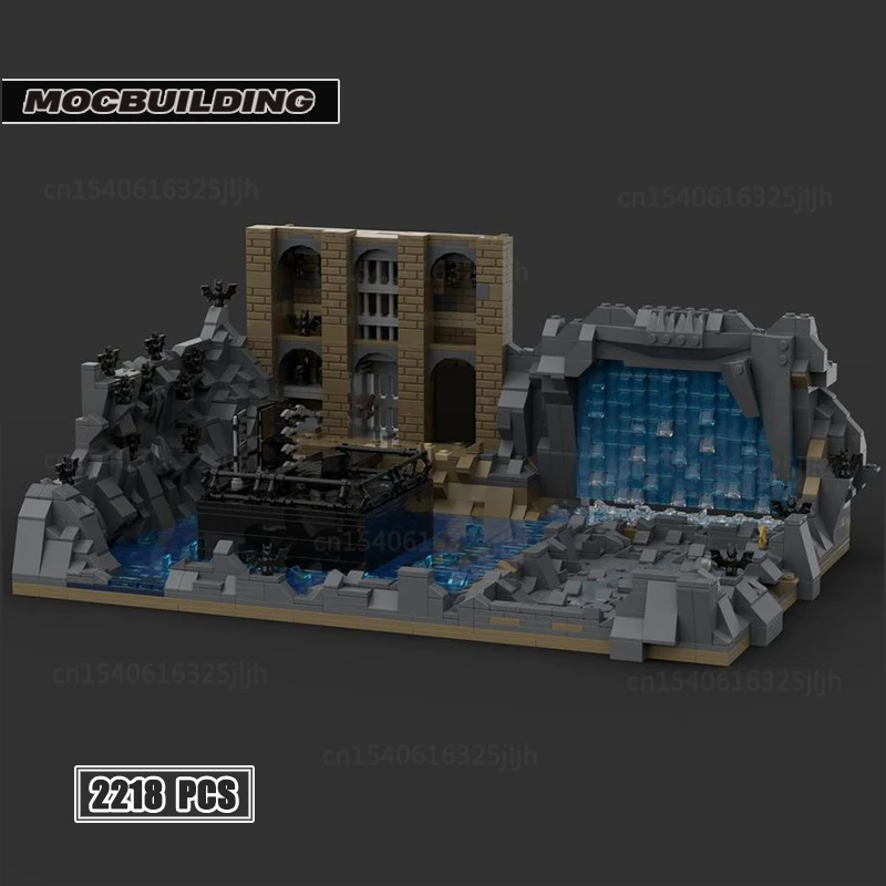 MOC Batcave\'s Batcomputer Building Blocks Movie Scene Architecture Technology Bricks Batmobile Collection Model Toys Xmas Gifts