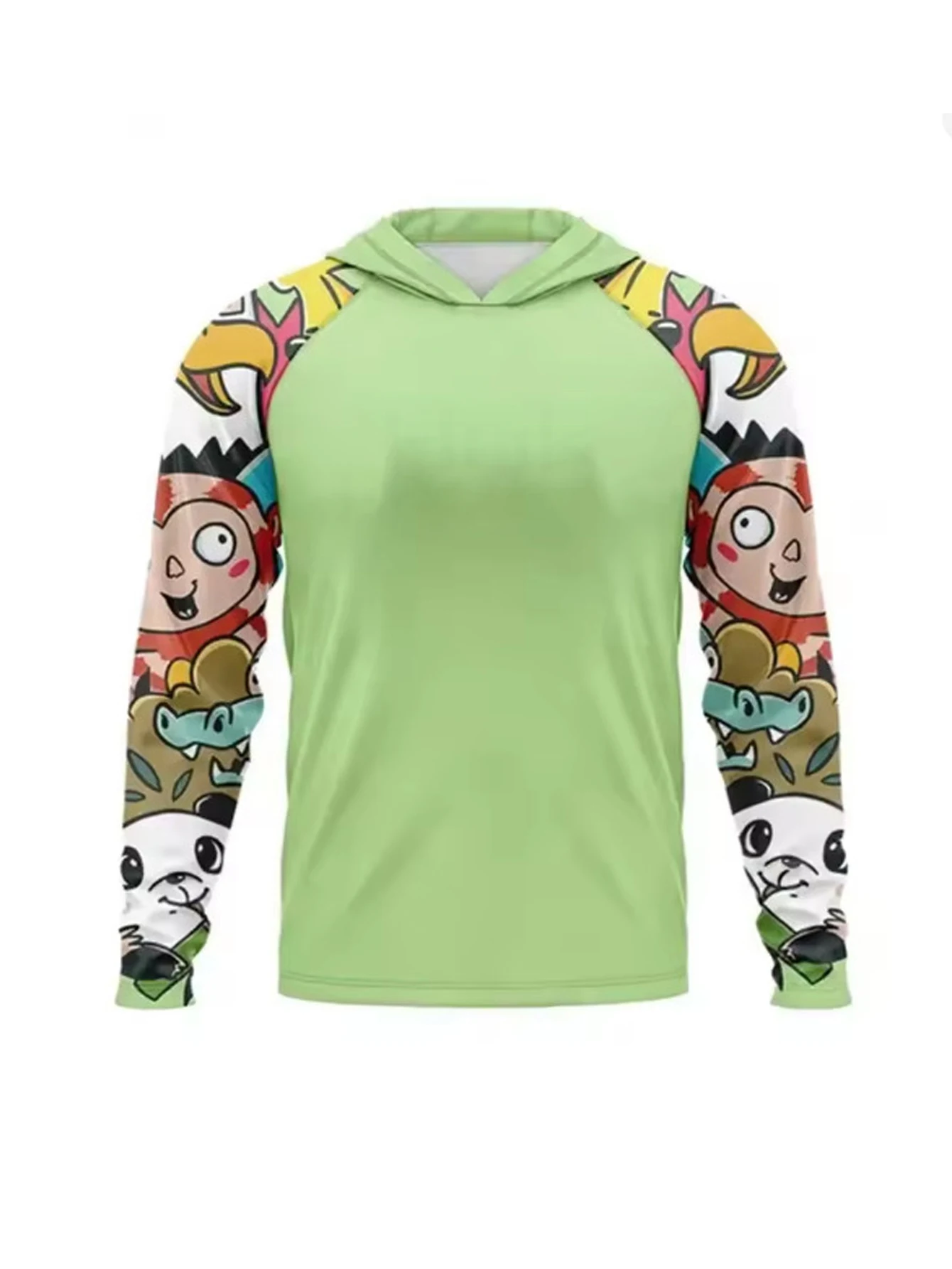 Männer Kapuze Angeln Shirt Langarm Angeln Kleidung Angeln T-Shirt UV-Schutz Angeln Shirt Angeln Bekleidung schnell trocknend