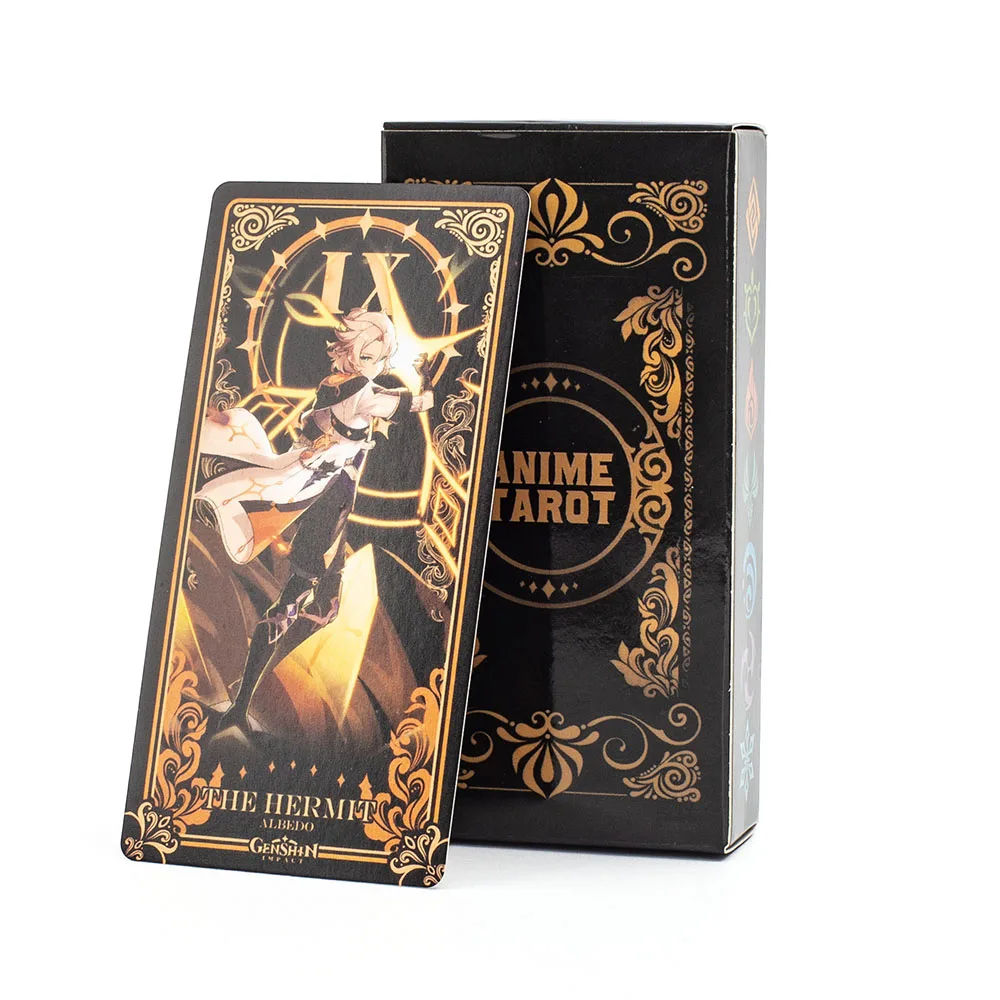 Genshin Impact Tarot Karte Wahrsagerei Spielzeug Yae Miko Kamisato Ayaka Xiao Deck Brettspiel Karten Sammlung mit Box – Detail 6