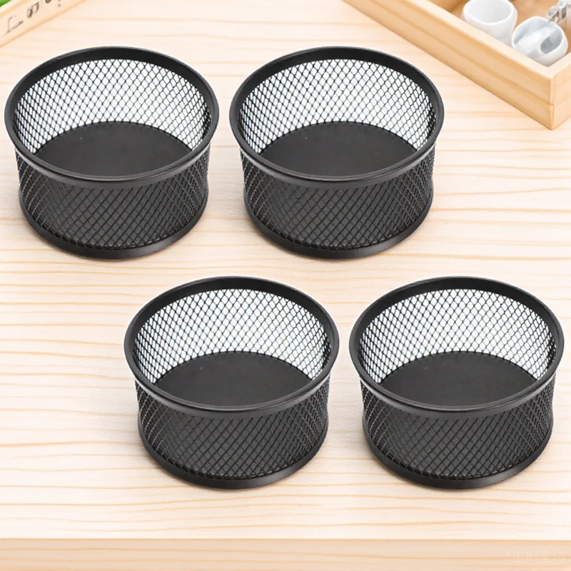 4pcs Mesh Paper Clip Dispenser Desktop Organizer For Office School Supplies Storage Container Multi-Functional Holder