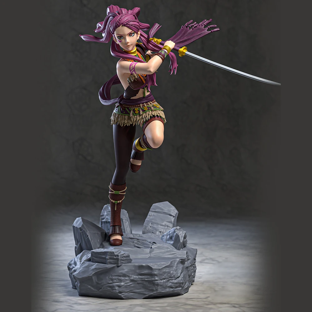 

Sexy Girl Swordswoman 1/24 Scale Resin Figure Model Kit Rabbit Unassembled Unpainted Doll 3D Printing DIY Statue Crafts Toy