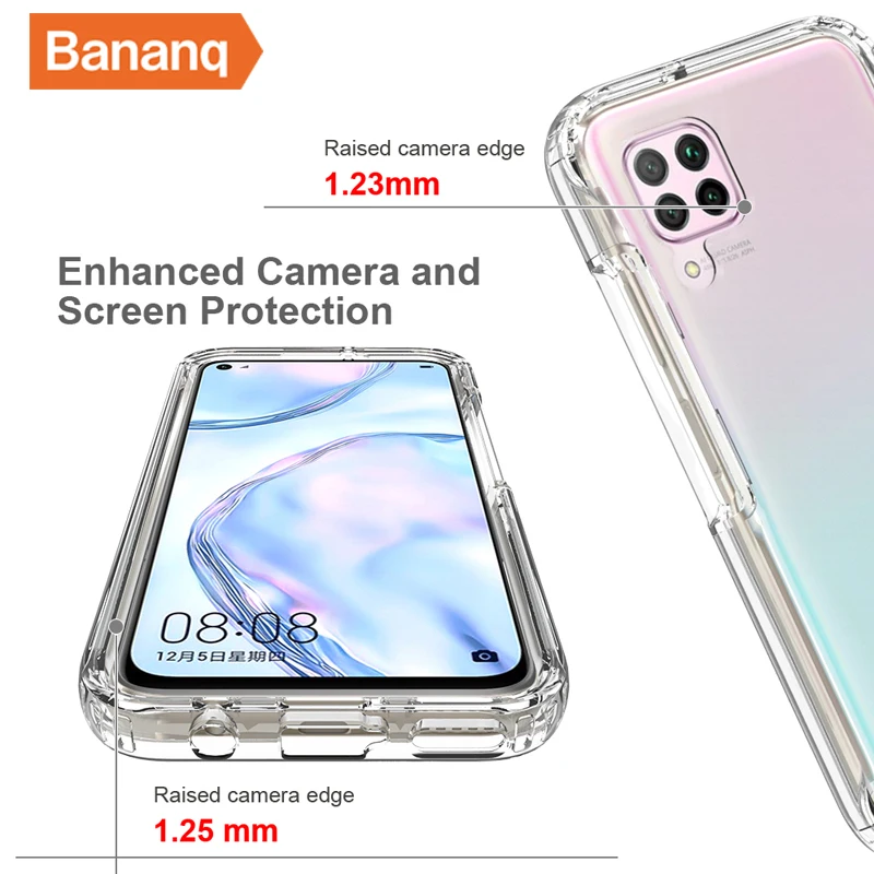 Bananq Highly Clear Gradient Color Case For Honor X8 X9 4G 5G Shockproof Transparent Phone Cover For Huawei Y9A Y9S Nova 9 SE