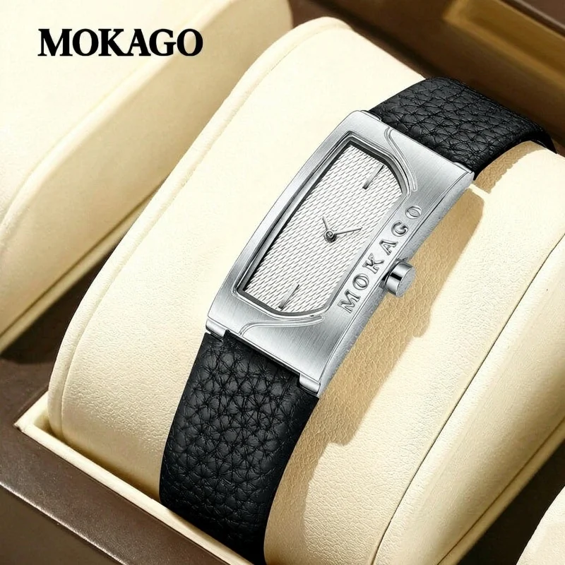 Women's Luxury Rectangle Quartz Watch Japan Movement Waterproof Leather Strap Classic Dress Wristwatch Female Elegant Gift