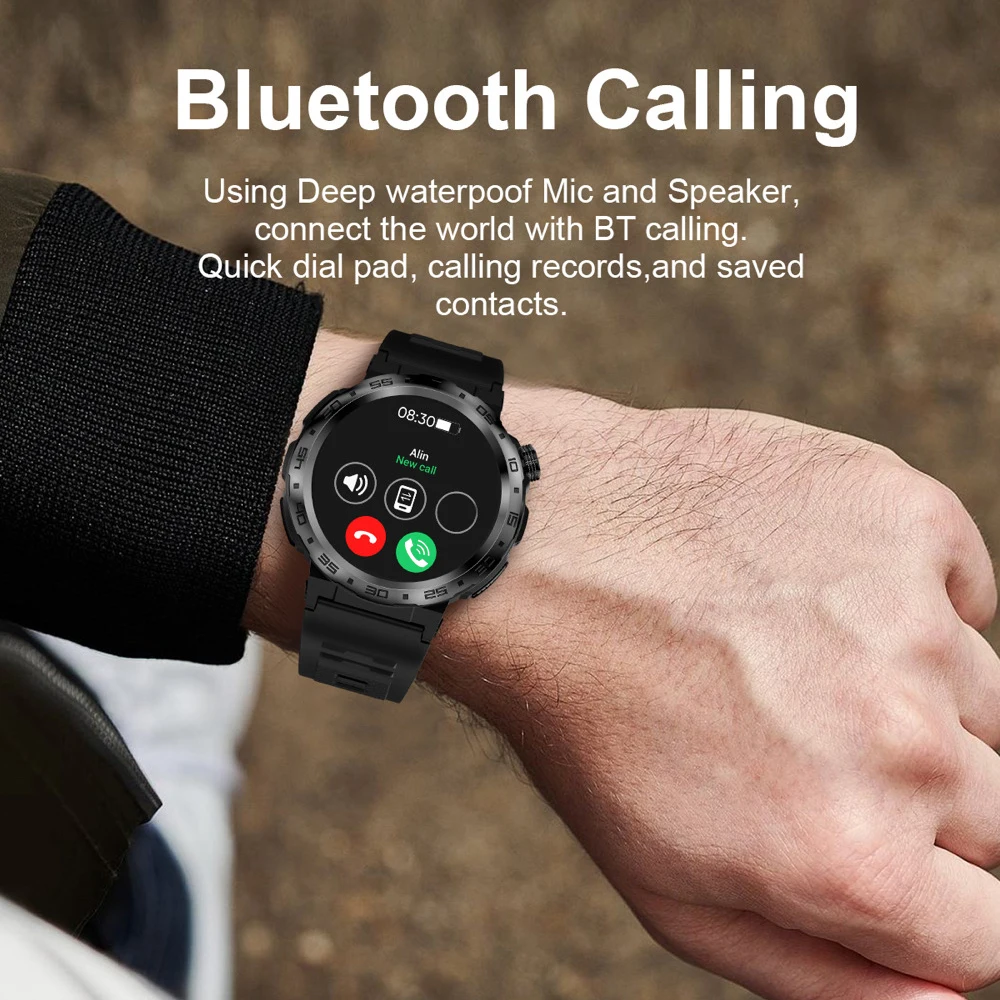 1.43 ''Amoled Sport All'aria Aperta GPS Orologi Intelligenti Frequenza Cardiaca Ossigeno Nel Sangue Smartwatch Salute Blue Tooth Chiamata Orologi 5ATM Impermeabile