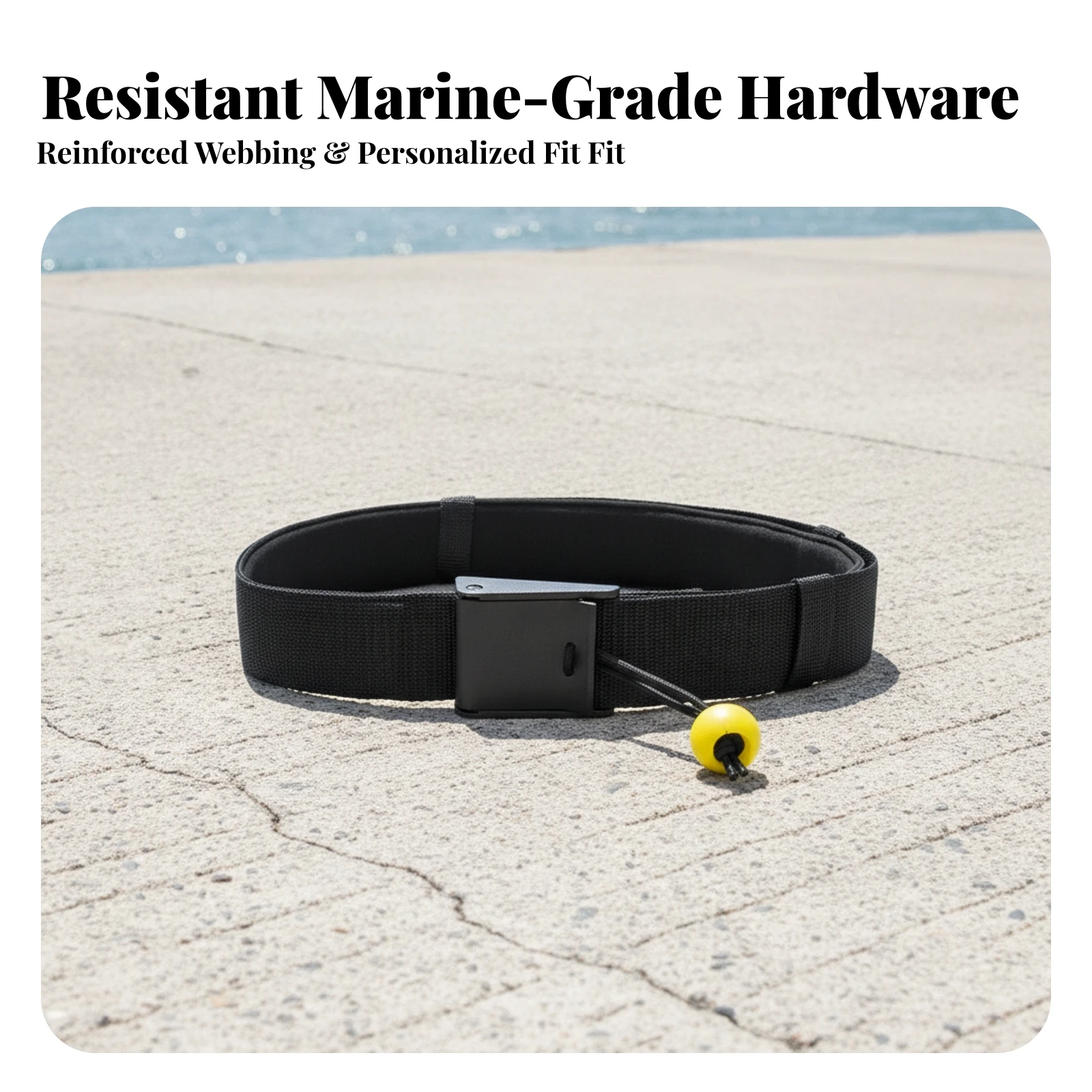 Paddleboard Waist Belt 900D Nylon Paddleboard Safety Belt with Quick-Release Buckle Paddle Board Waist Leash Customizable Sizing
