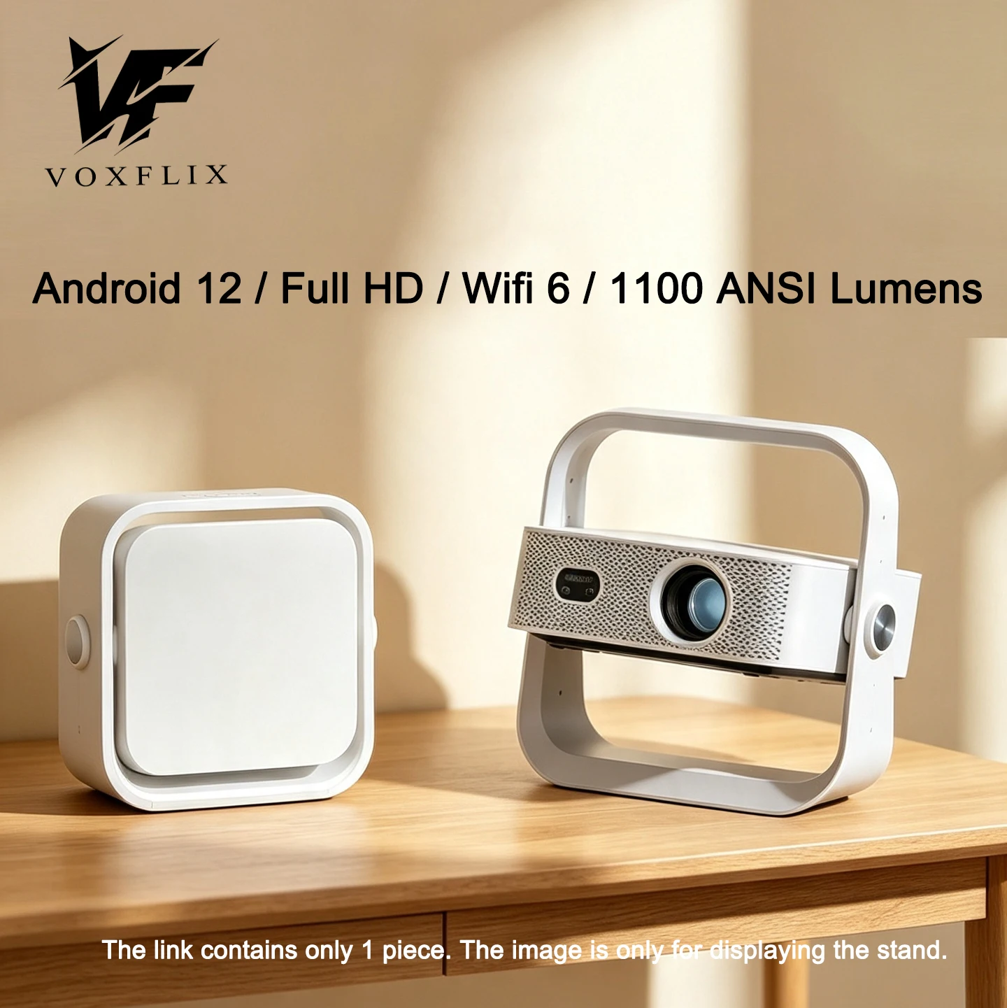 VOXFLIX X9 Pro Plus Projector Home Theater Portable with 360 Degree Frame Android 12 Full HD Beam 12000 lumens Auto Focus Smart