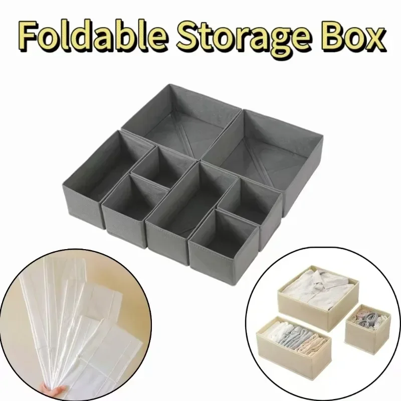 Drawer Wardrobe Storage Organizers T-Shirts Jeans Storage Box Countertop Cosmetic Storage Box Suitable for Skincare, Toiletries