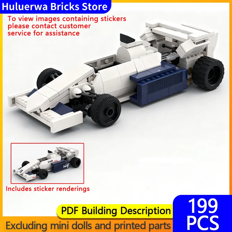 

Модель скоростного гоночного автомобиля MOC, строительные кирпичи TG184, модульная технология Formula Racing, детские праздничные подарки, сборные игрушки, костюм