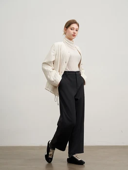 High-Waist Flared Work Pants 3 LIEDU Autumn Daily Women High Waist Flared Wide Leg Pants Plus Size Soft Stretch Work Trousers Office Elegant Casual Outfit 3