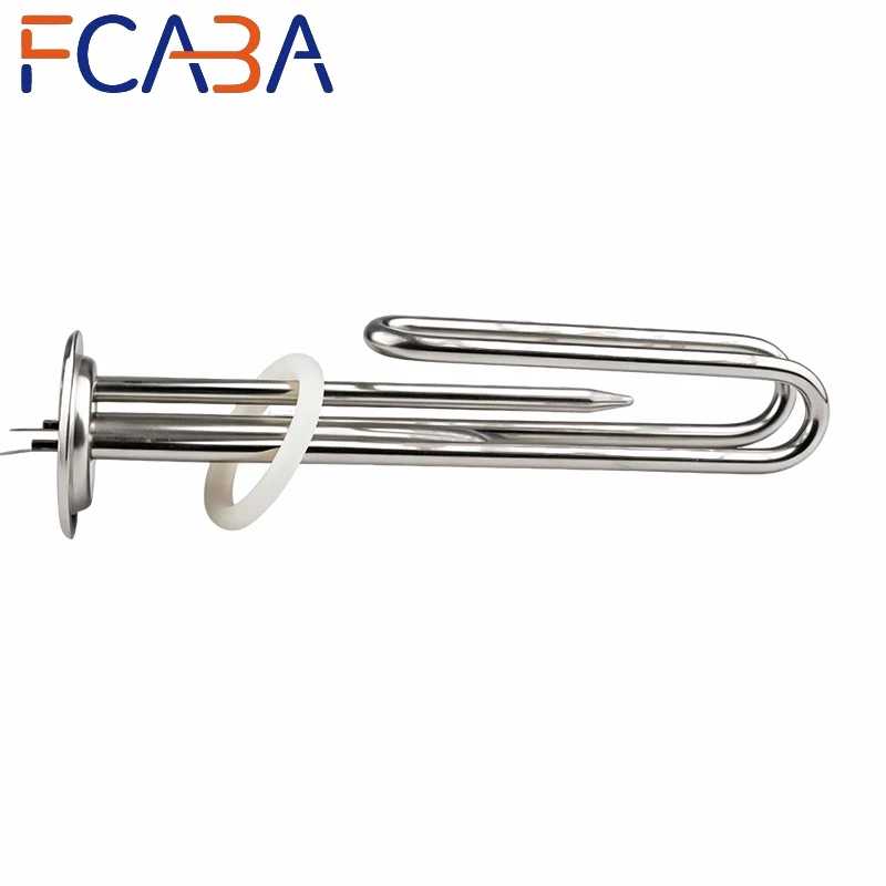 FCABA Stainless Steel Heating Tube Element 220V 3KW 210mm Tube Length Electric Resistance Water Heater Pipe