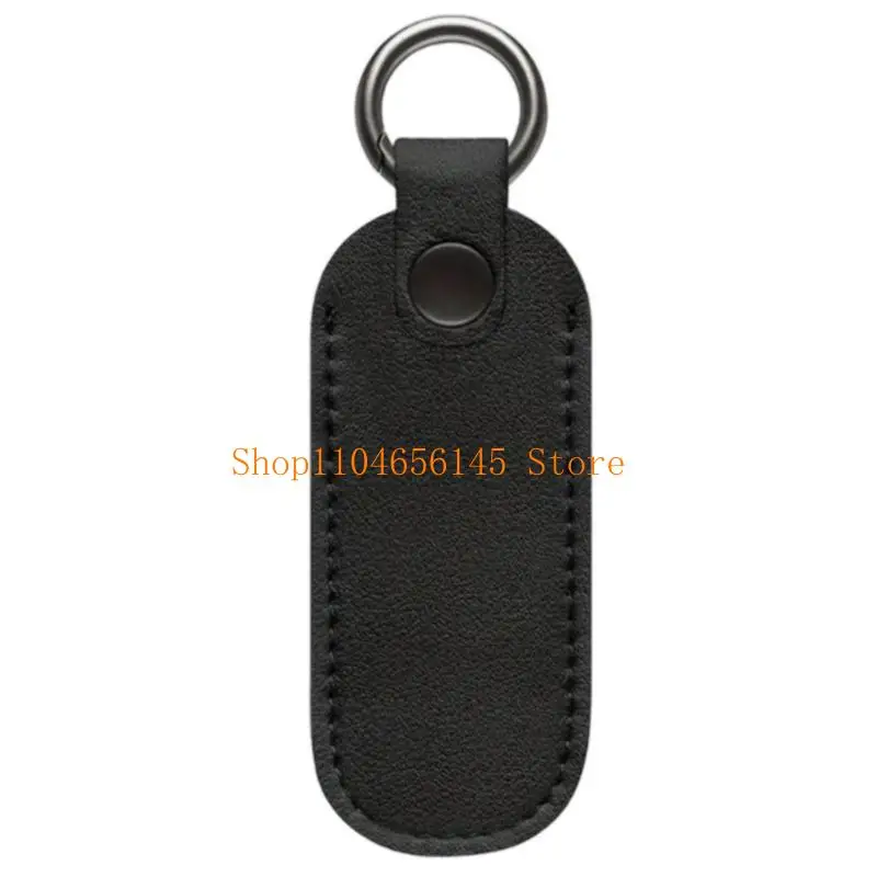 Portable USB Flash Drive Organiser Metal Closure Design Premium Synthetic Leather Case Keychain Ready For Travel