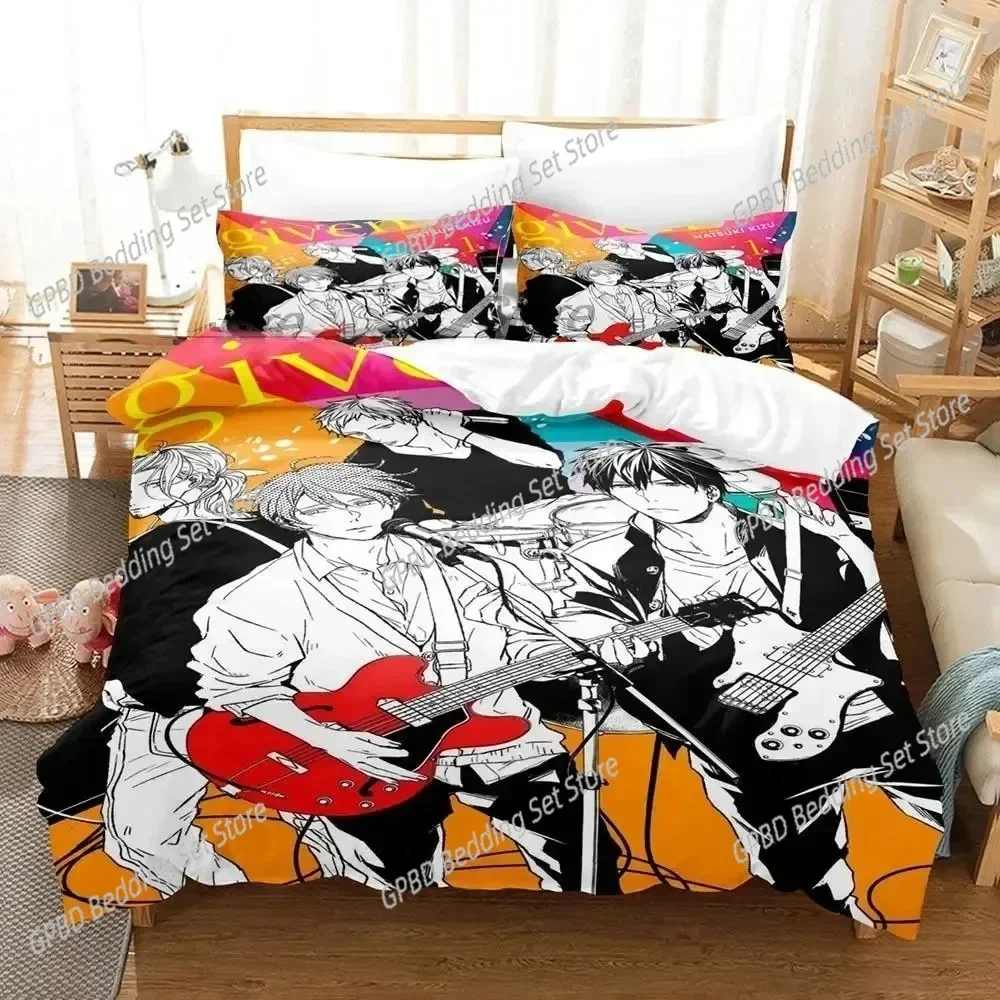 

3D Print Anime Given Bedding Set For Bedroom Soft Modern Bedspreads Comefortable Kids Duvet Cover Quilt Cover And Pillowcase