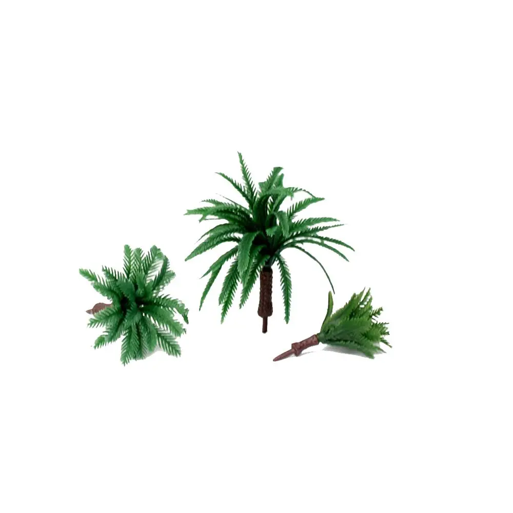 10pcs Miniature Layout Model Rainforest Toys Trees Scenery Coconut Plastic Tree Artificial Palm Trees