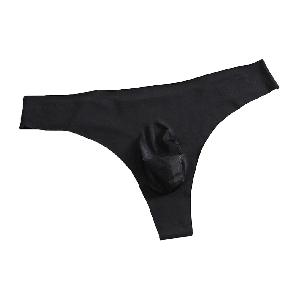 

Mesh See Through Underpants Bulge Pouch Underpants Low Waist Design Solid Color Pattern Suitable For All Seasons