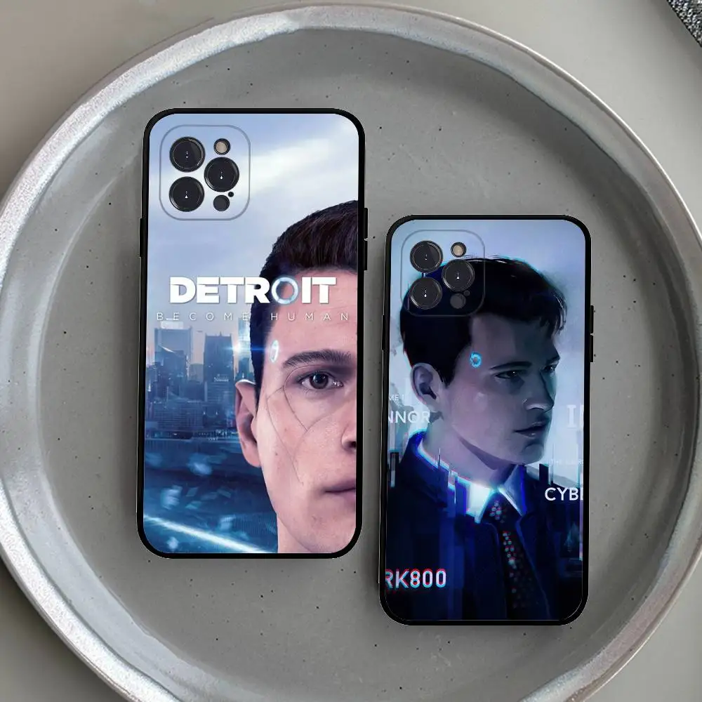 حافظة هاتف كلاسيكية RPG Game D-Detroit لهاتف آيفون 16 15 14 13 12 11 17 Pro Max Simplicity Back حافظة ناعمة من البولي يوريثان