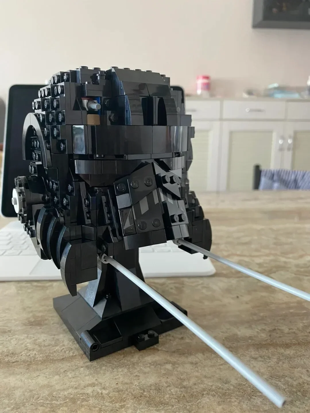 ใหม่ MOC-75274 TIE Fighter PILOT HELMET MOC SpaceShip Battle Building Block สถาปัตยกรรมการศึกษาประกอบของเล่น