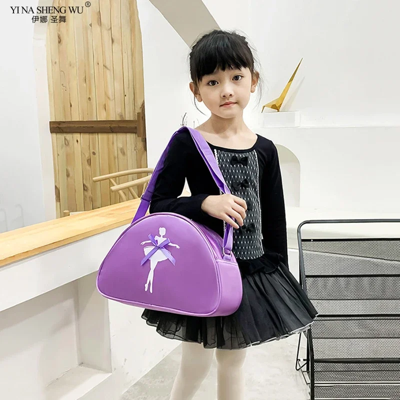 حقائب رقص الباليه Bowknot حقيبة كروسبودي الفتيات حقيبة ظهر جميلة للأطفال الباليه فائدة حقيبة كتف حقيبة يد حقيبة الأميرة مقاوم للماء