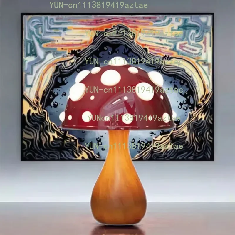 Cream Style Mushroom Table Lamp: A Rechargeable, Eye-Caring Bedside Night Light for the Bedroom