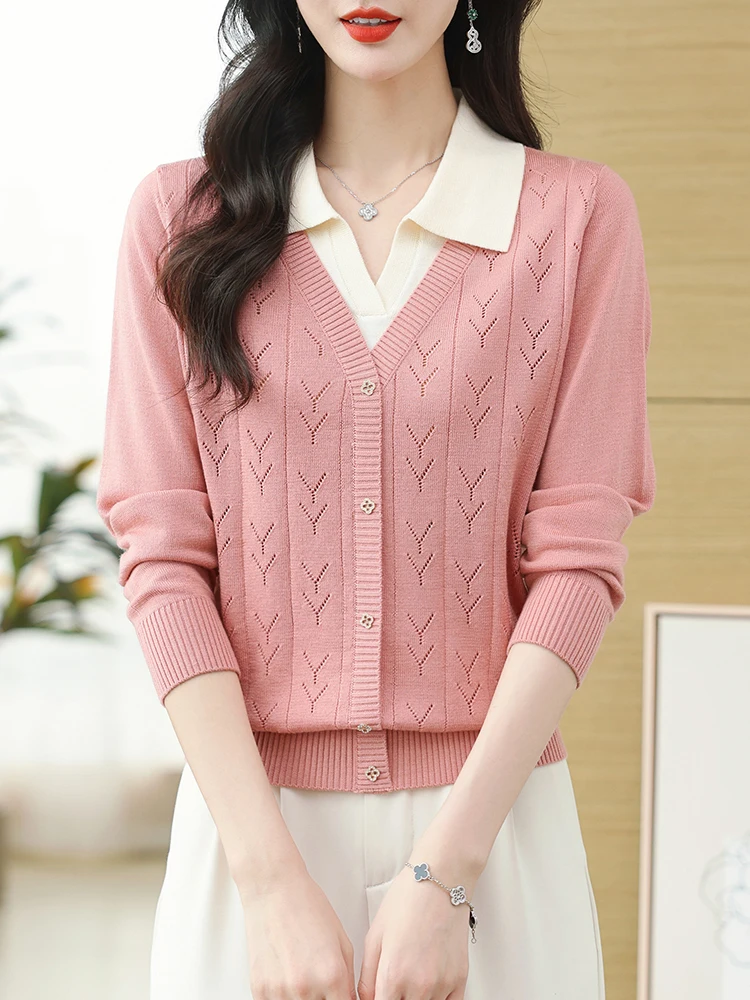 

Autumn and Winter 2025 New Round Neck Long Sleeve Elegant Versatile Top Women Fashionable Short Solid Color Sweater