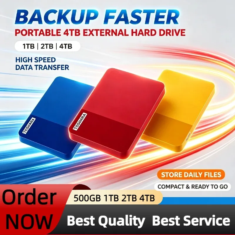 Multi-color selection B3 Portable 4TB External Hard Drive High Speed Disk For Laptop Desktop Mac Android Phone Data Backup