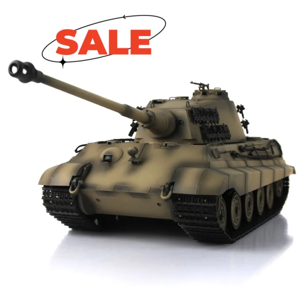 Zabawki HENG LONG 1/16 7.0 Upgrade King Tiger Czołg RC 3888A z 360° °   Samochód zdalnie sterowany z odciągaczem naboju, wóz pancerny, pojazd pancerny