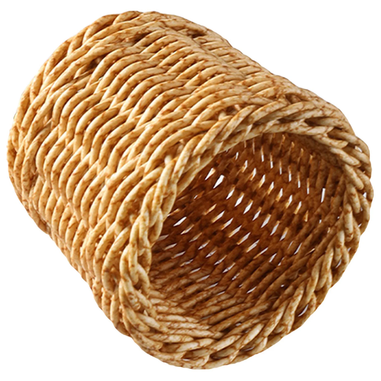 

Imitation Rattan Desktop Storage Box Makeup Brush Holder Pen Holder Lipstick Organizer Container Makeup Brush Holders