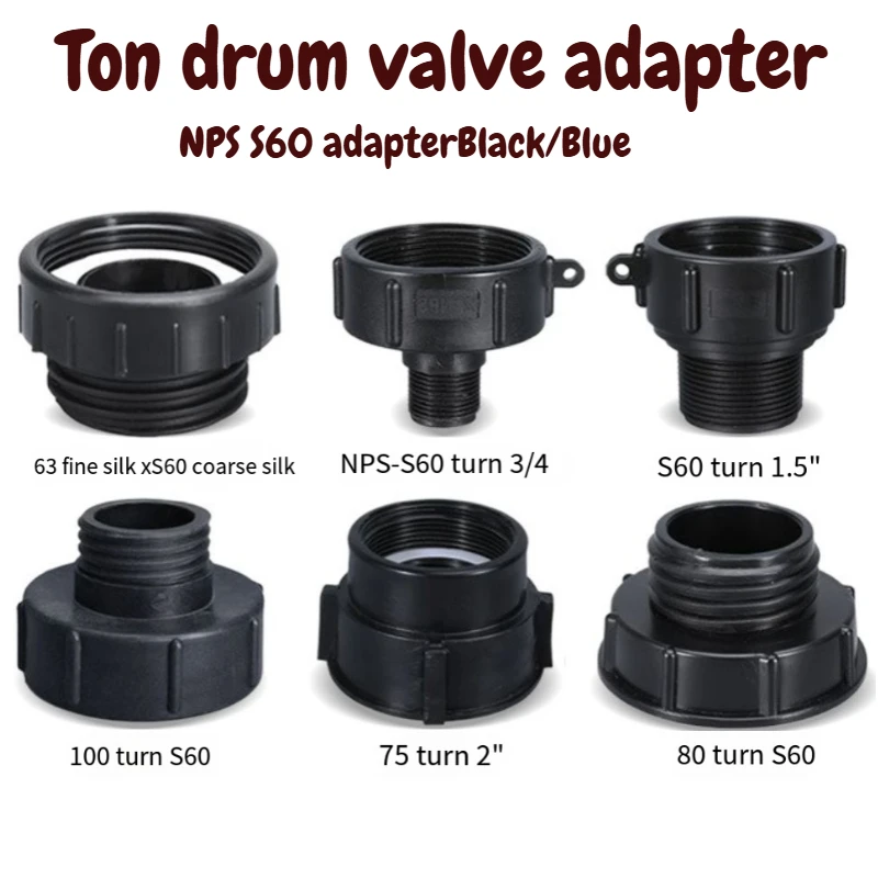 محول صمام الطبل 2 بوصة طبلة Ibc طن 3/4 تركيبات مخفض 1/2 محول NPS