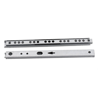 Set of 2 Kitchen Cupboard Drawer Slides Furniture Guide Rail Zinc Plated Metal Full Extension Parts Compatible with Wardrobes