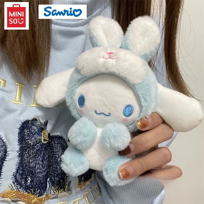 Nowy Miniso Sanrio brelok śliczny Kuromi pluszowy wisiorek Cartoon pluszowy plecak wisiorek breloczki lalka brelok mała para prezent