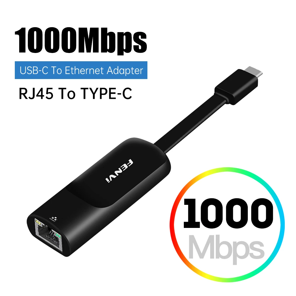 Type-C To RJ45 Gigabit Converter Adapter 1000Mbps USB C RJ45 for Laptop Macbook Accessories Ethernet Network Card