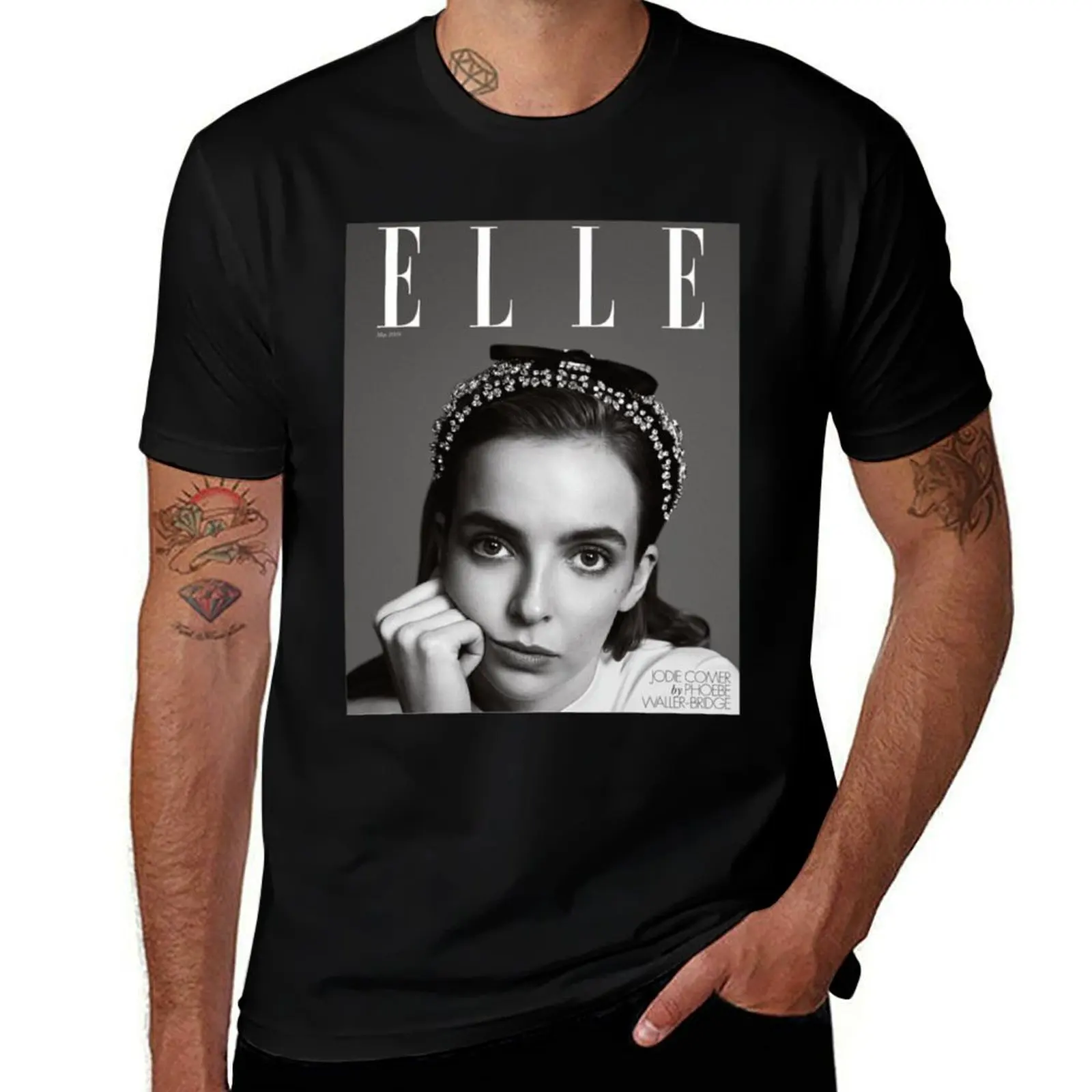 Jodie Comer - Elle T-Shirt summer clothes anime tshirt Men's clothing