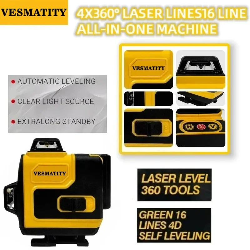 niveau-laser-360°-vert-16-lignes-4d-auto-nivelant-faisceau-super-puissant-horizontal-et-vertical-outils-pour-batterie-dewalt-18v-20v