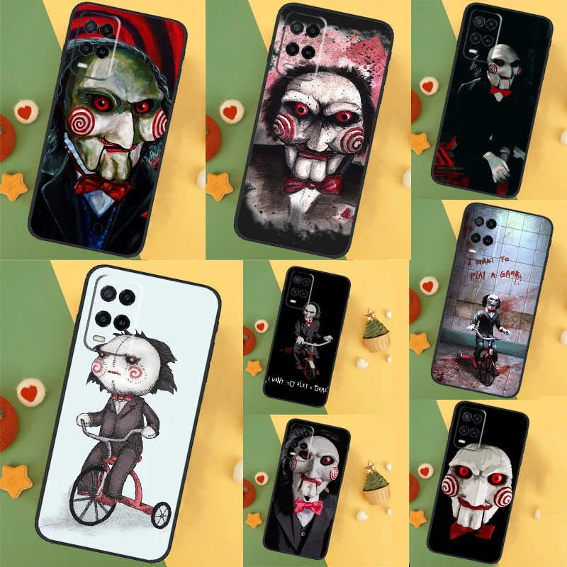 Saw Jigsaw Puppet For OPPO A96 A76 A16 A52 A72 A92 A98 A78 A58 A5 A9 A15 A17 A77 A53S A57S A94 A74 A54 Case