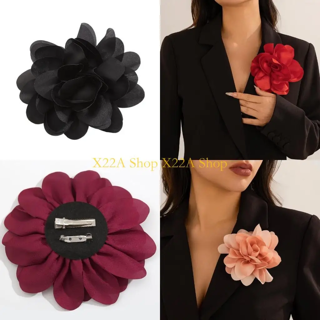 

Уникальная булавка на лацкане с цветком из ткани, изысканная брошь, булавка для празднования юбилея