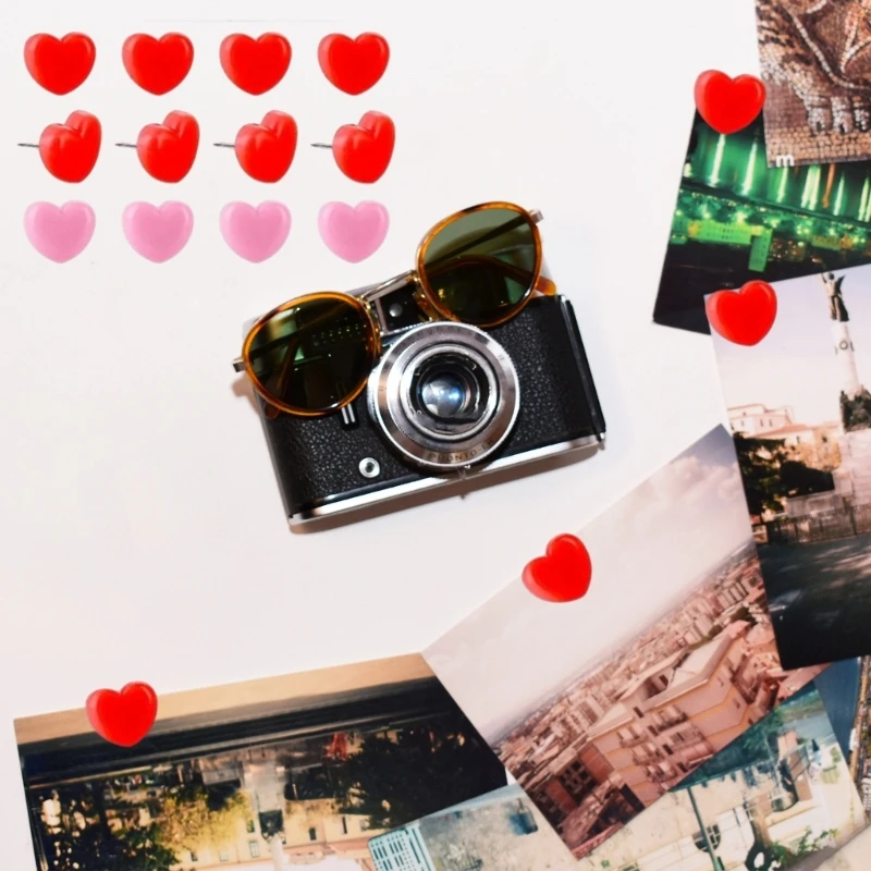 100 قطعة دبابيس ضغط على شكل قلب للخريطة دبابيس ضغط للخريطة دبابيس ضغط على شكل قلب دبابيس ملصق للوحة الإعلانات خريطة العالم