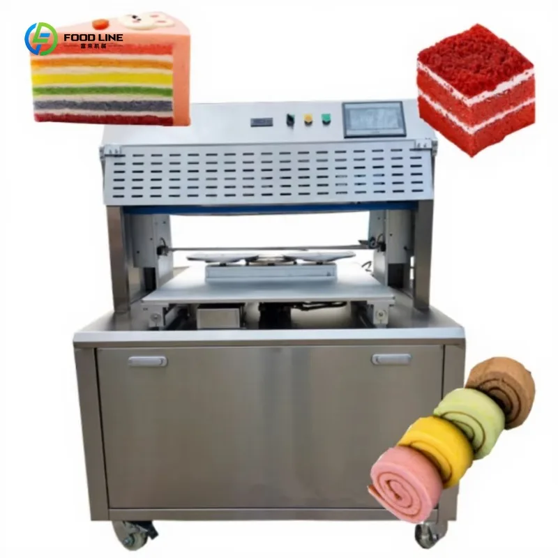 Customized Vertical Round Cake Cutting Machine Automatic Cake Decorating Cutter Commercial Bakery Cutting Equipment