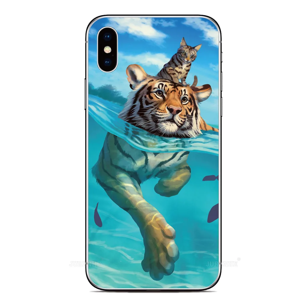 Big Cat Tiger Phone Case For LG Wing Velvet K22 K61 K62 Q60 K50 K51 K52 K40 Q6 Q7 Stylo 5 6 G8s G8X G7 G8 V50 V60 ThinQ Cover