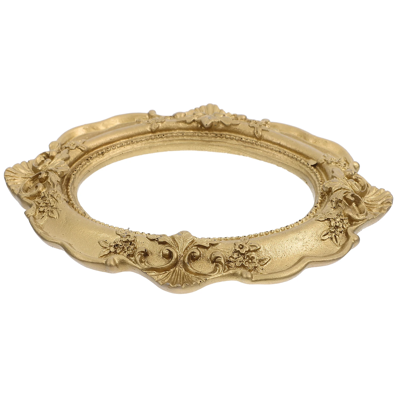 

Exquisite Gypsum Vintage Photo Frame Embossed Design Small Frame for Desk Display Creative Photography Prop Decorative