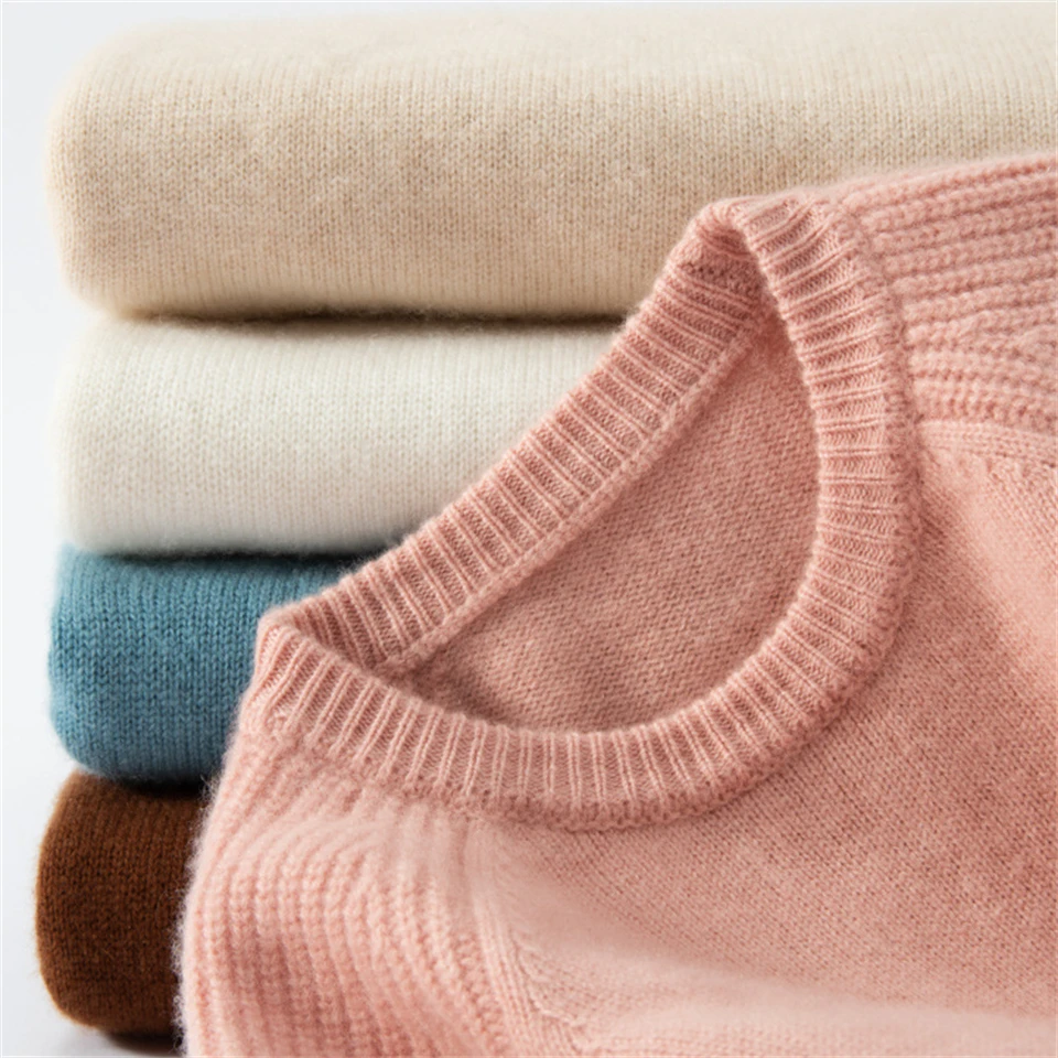 

Children cashmere knitted sweater Medium to large childrens thickened base shirt Autumn and Winter Boy and Girl Pullover Sweater