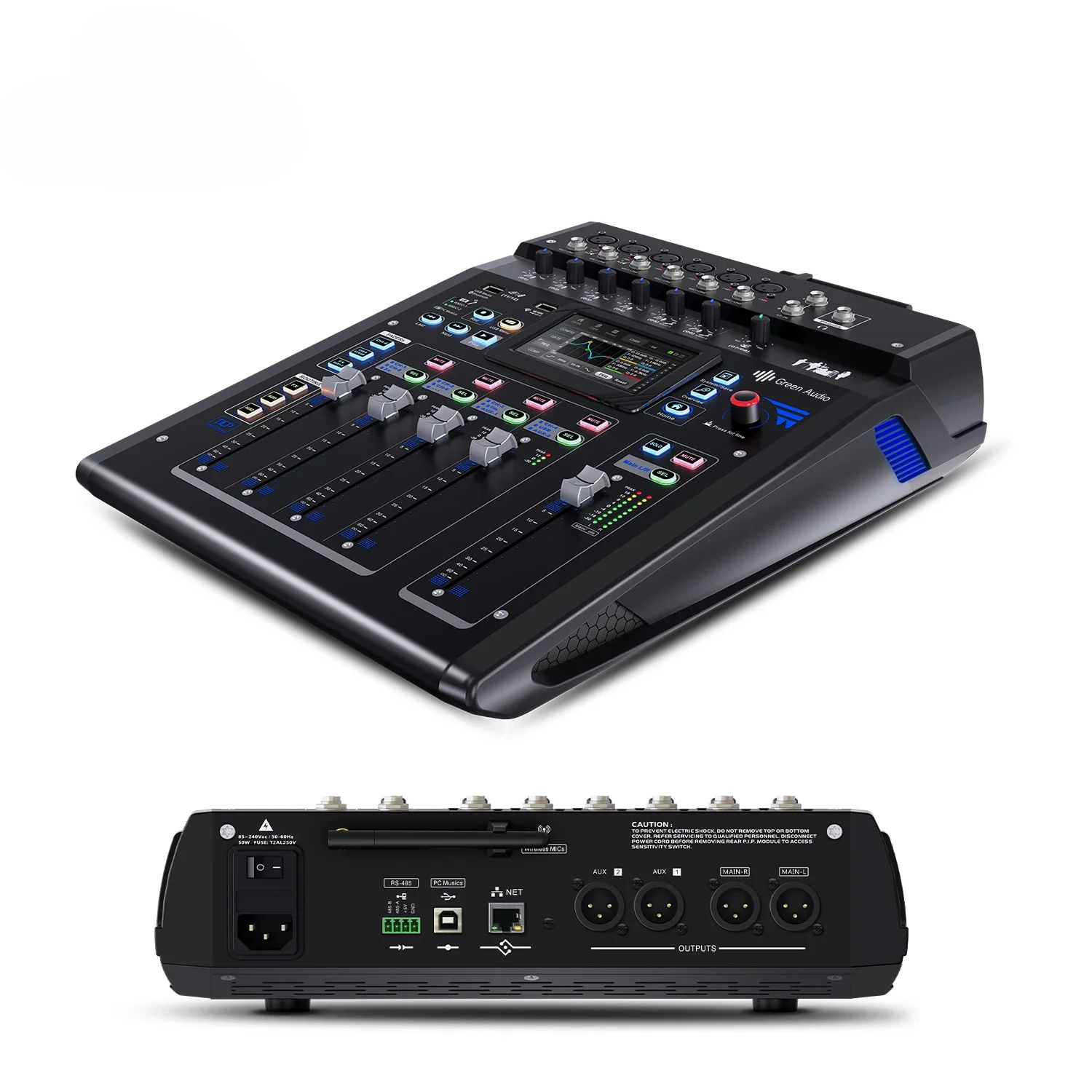 

GAX-TQ10 Professional Audio Digital Mixer With App Control Desk BT For Dj Live Sound DSP Effect Processor Console Living