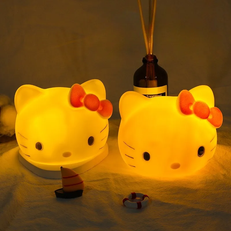 Sanrio niedlichen Kitty Nachtlicht, augen freundliches Umgebungs licht, ist ein Muss zum Schlafen im Schlafzimmer und am Bett Geschenk für Mädchen