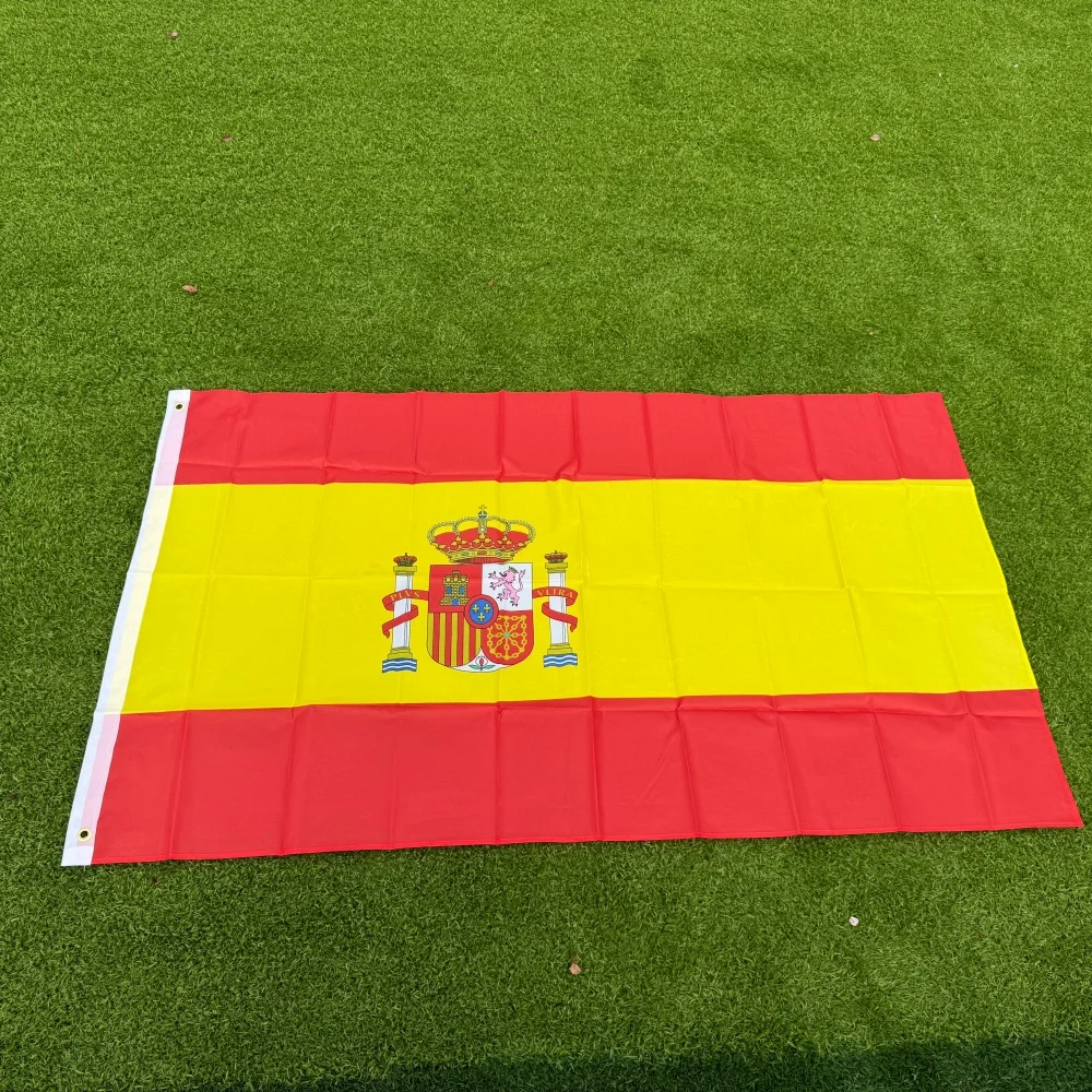 Spain Flag 150x90cm 3x5 FT Bandera de España Polyester Double Stitched Outdoor Indoor Decoration