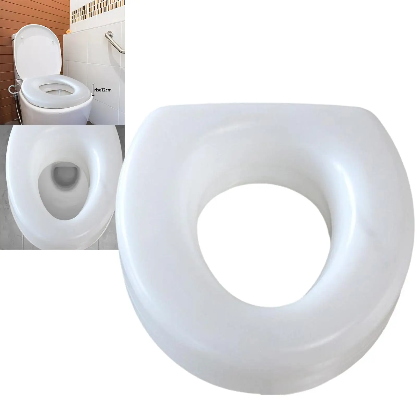 Simple Raised Toilet Seat for Elderly Tool Set Up Accessories Large Opening